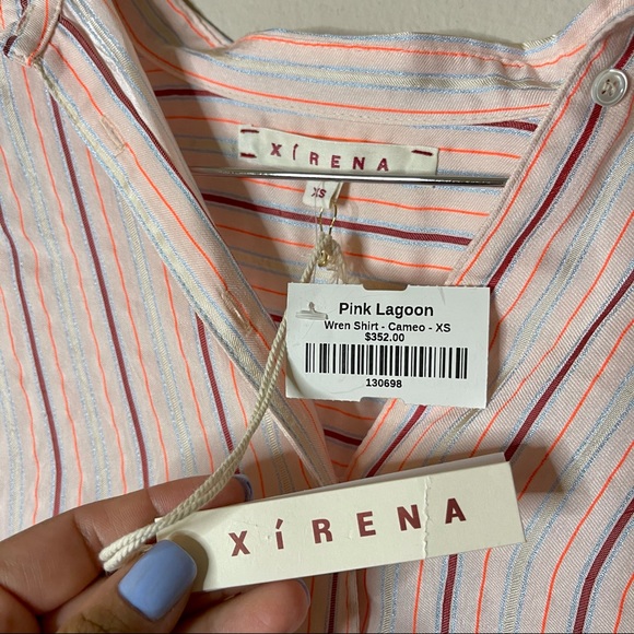 NWT XiRENA | Wren Cameo Striped Button Down Shirt - Picture 5 of 12